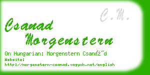 csanad morgenstern business card